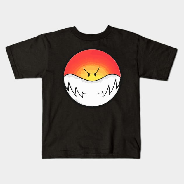 Angry Smiley Kids T-Shirt by slice_of_pizzo